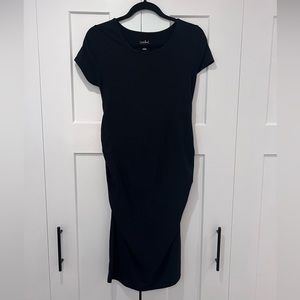 ISABEL MATERNITY / EUC Short Sleeve T-Shirt Maternity Dress - Black